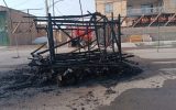 نخل عزاداری ۳۰۰ ساله اردستان در آتش سوخت
