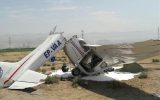 سقوط یک فروند هواپیمای آموزشی در فرودگاه پیام