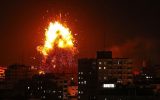 بمباران شدید توپخانه ای و هوایی مناطق مختلف نوار غزه